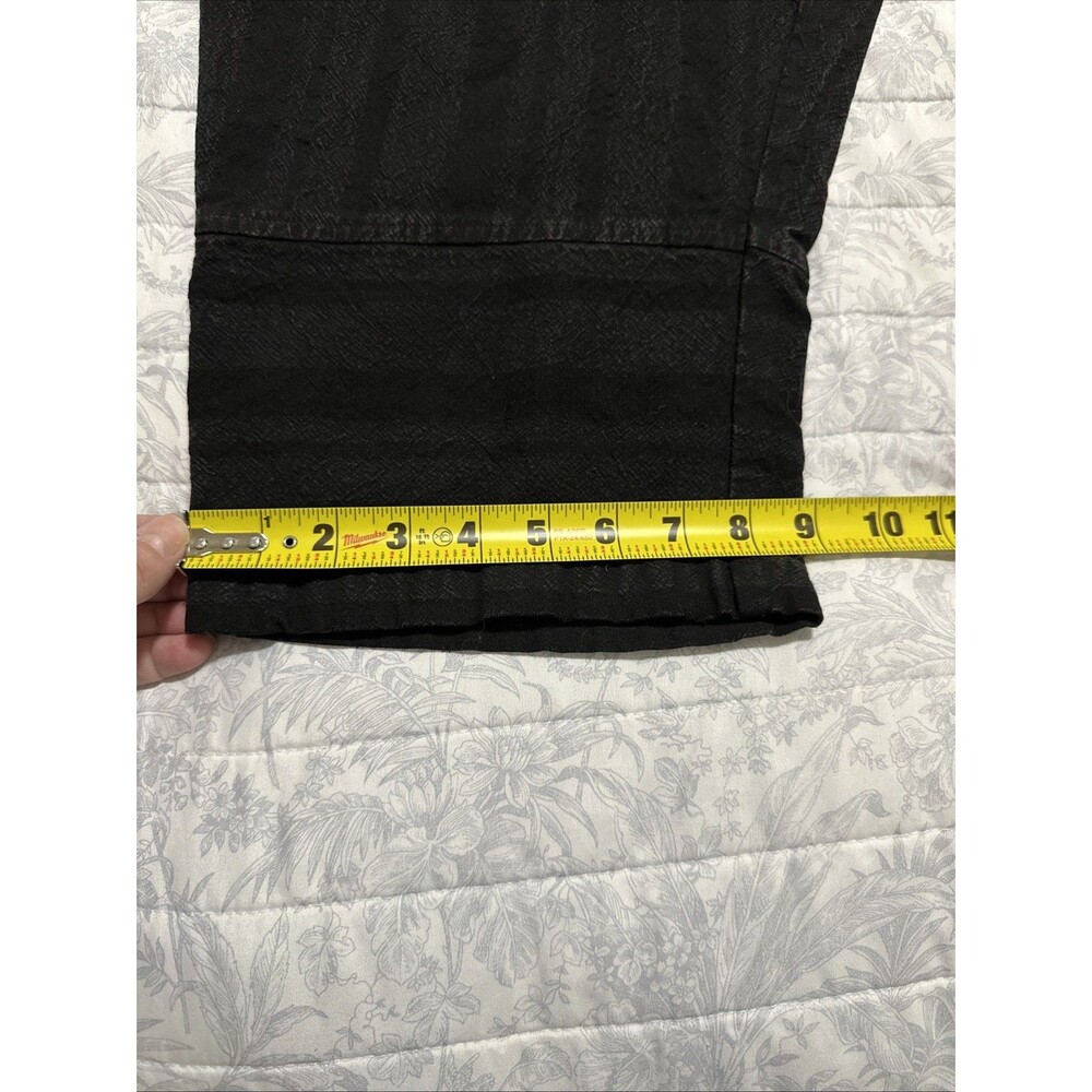 Free People Small Black Drawstring Waist Pants Barrel Wide Leg Jeans Striped - Picture 8 of 9
